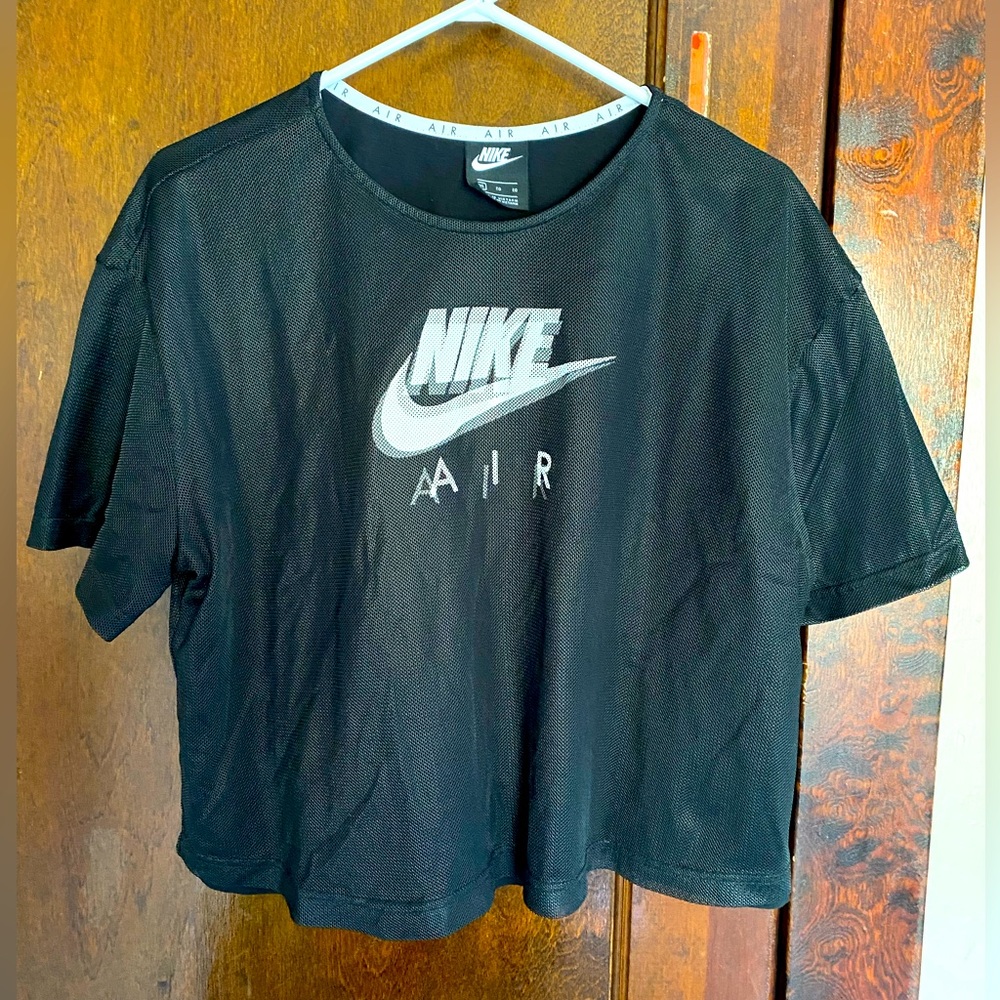 Nike Vintage Crop Top Mesh Over Cotton. Size Xl Gem